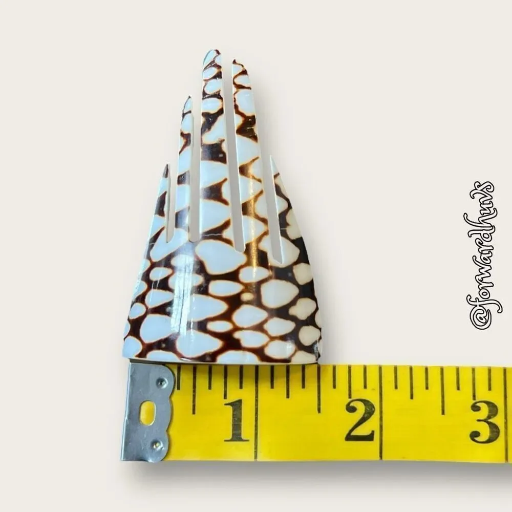 Bundle Sale 3 for $15 | Marbled Cone Shell Carved Hair Comb